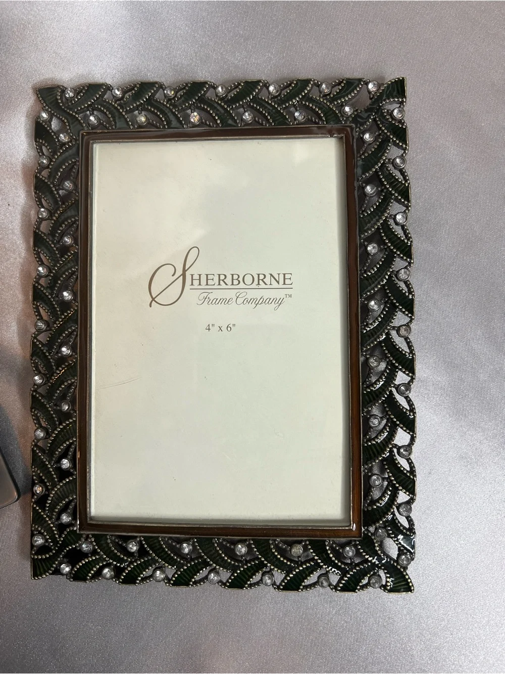 Pewter look and brass Ornate Picture Frame - Decorative Home Accent
